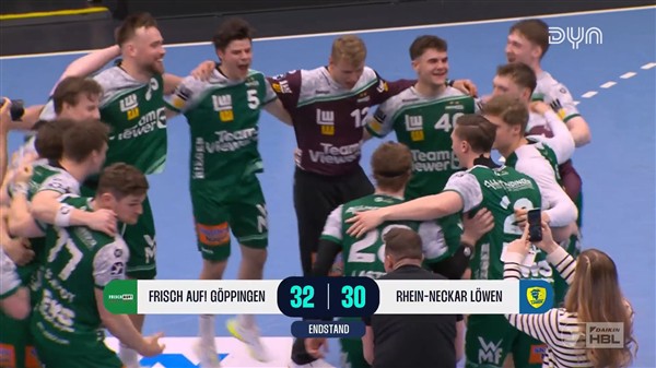 Handball: Die Highlights vom Bundesligaspiel FRISCH AUF! Göppingen gegen die Rhein-Neckar Löwen